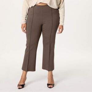 NWOT The Drop Women's Kristy Ponte Kick Crop In Hot Fudge Size 3X